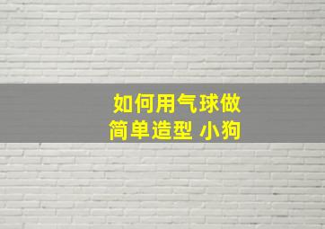 如何用气球做简单造型 小狗